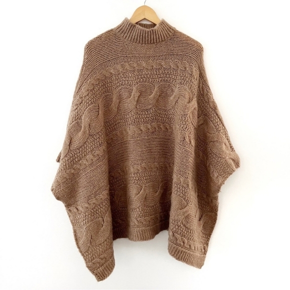 ANTHROPOLOGIE | Rosamund Cable Knit Poncho Sweater - Picture 5 of 9